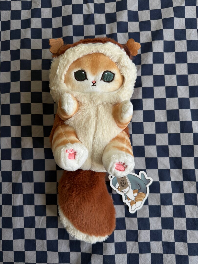 Mofusand Langschwanz Tiere Serie Plüschtiere 20cm - Eichhörnchen - Dekoration