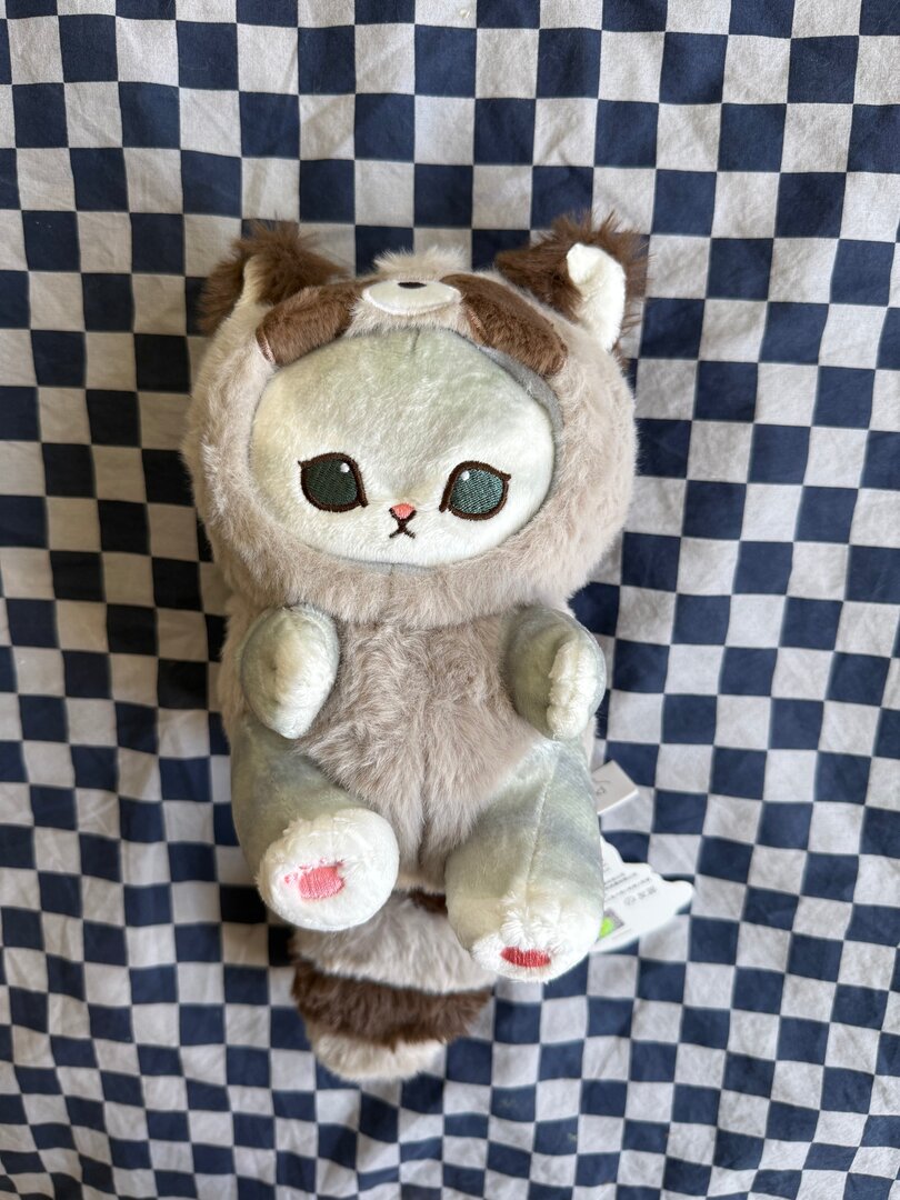 Mofusand Langschwanz Tiere Serie Plüschtiere 20cm - Waschbär - Dekoration